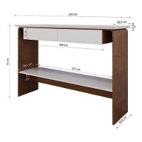 Aparador Buffet Charles Com 2 Gavetas 136 Cm Naturale/branco Naturale/branco - 2
