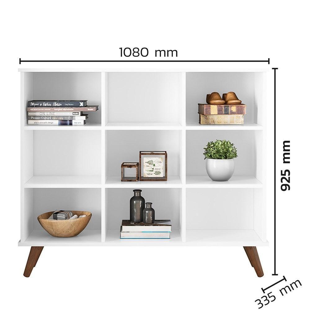 Nicho Organizador Multifuncional Pés Retrô Cube Q01 Branco - 2