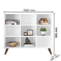 Nicho Organizador Multifuncional Pés Retrô Cube Q01 Branco - 2