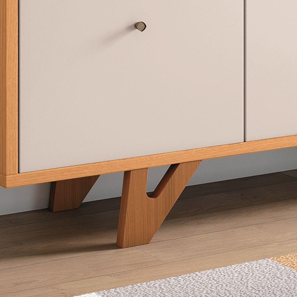 Buffet Aparador Decorativo Noeli Com Bandeja Lateral Cinamomo/off White G26 - Gran Belo - 4