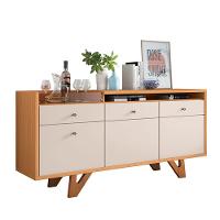 Buffet Aparador Decorativo Noeli Com Bandeja Lateral Cinamomo/off White G26 - Gran Belo - 2