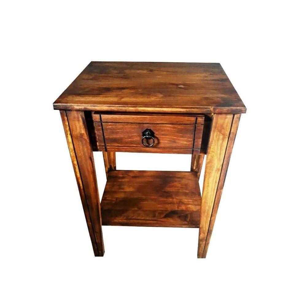 Aparador com 1 Gaveta Prateleira Pé Curvo de Madeira Arpus - 1