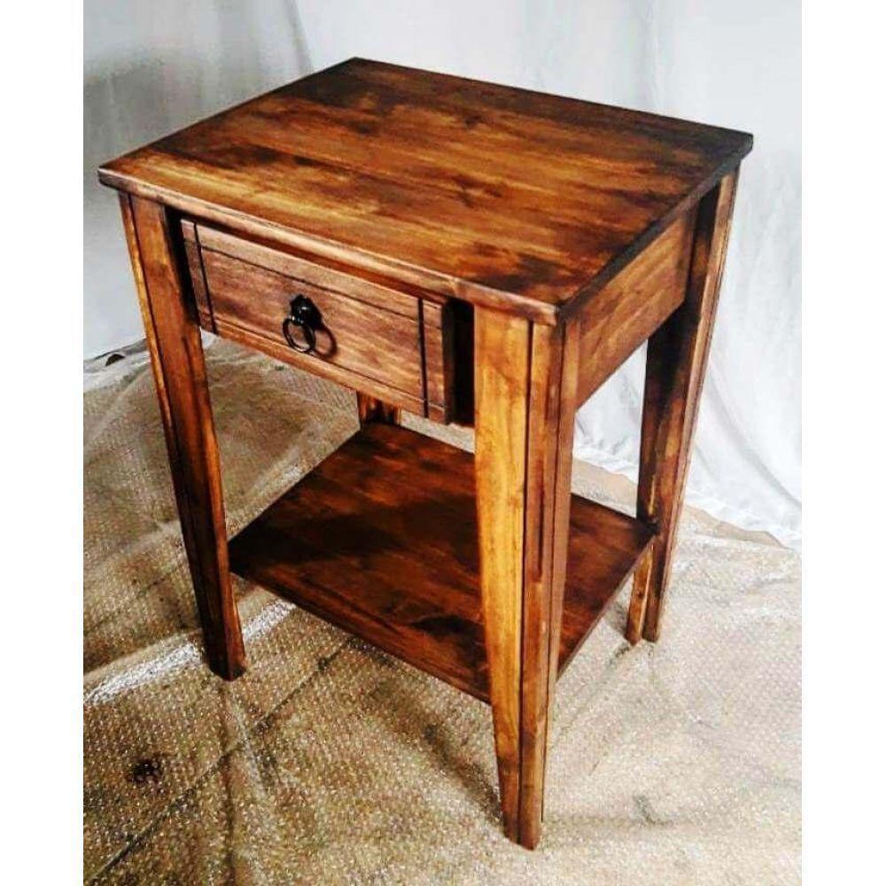 Aparador com 1 Gaveta Prateleira Pé Curvo de Madeira Arpus - 4