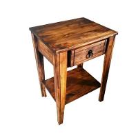 Aparador com 1 Gaveta Prateleira Pé Curvo de Madeira Arpus