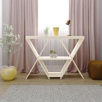 Aparador Para Sala Estrela Off White 1 Prateleiras 2 Nichos