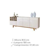 Buffet Philadelphia 3 Portas 1 Gaveta Mavaular Off White - 2