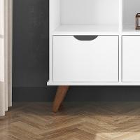 Nicho Organizador Multifuncional 3 Nichos 6 Gavetas Pés Retrô Cube Q01 Branco - Mpozenato - 3