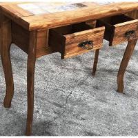 Aparador com 2 Gavetas com Detalhes em Azulejo de Madeira Maciça Moveis Rusticos Adelin