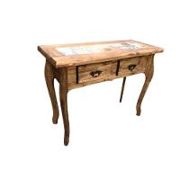 Aparador com 2 Gavetas com Detalhes em Azulejo de Madeira Maciça Moveis Rusticos Adelin - 7