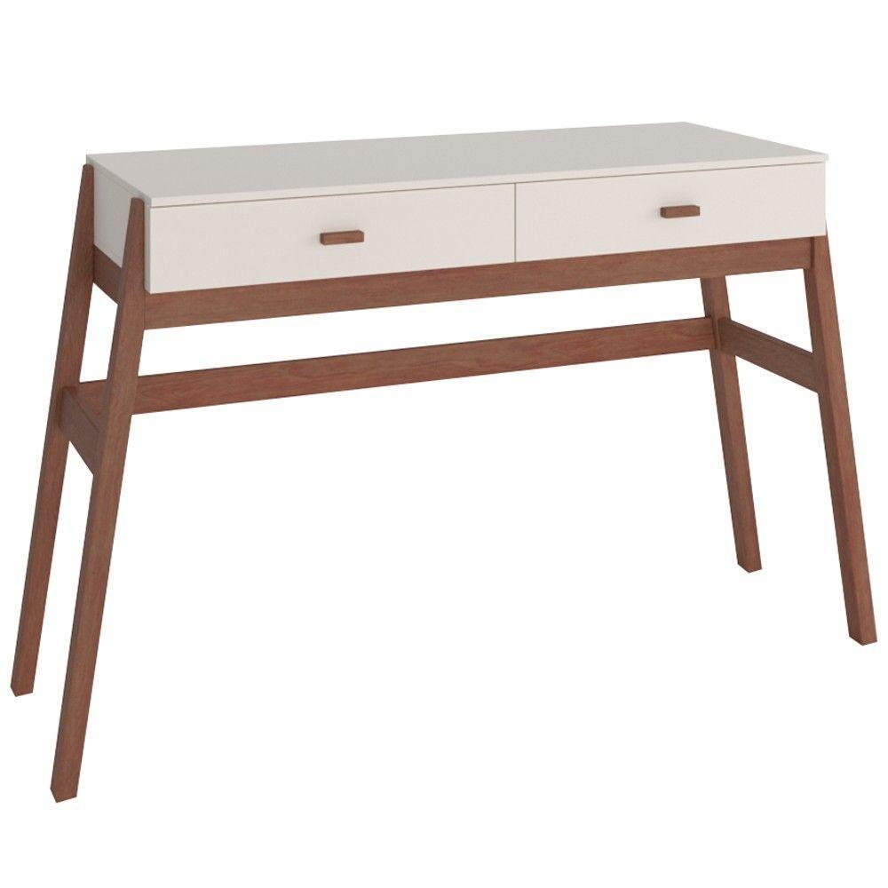 Aparador Sala de Estar 2 Gavetas Yara Amêndoa Off White - 7