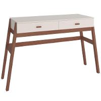 Aparador Sala de Estar 2 Gavetas Yara Amêndoa Off White - 7