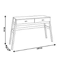 Aparador Sala de Estar 2 Gavetas Yara Amêndoa Off White - 9