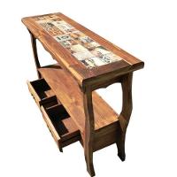 Aparador com Gaveteiro E Detalhes em Azulejo de Madeira Maciça Móveis Rusticos Adelin - 5