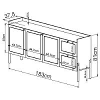 Buffet 3 Portas 2 Gavetas Palhinha 27935 Linha Oslo Hanover - 3