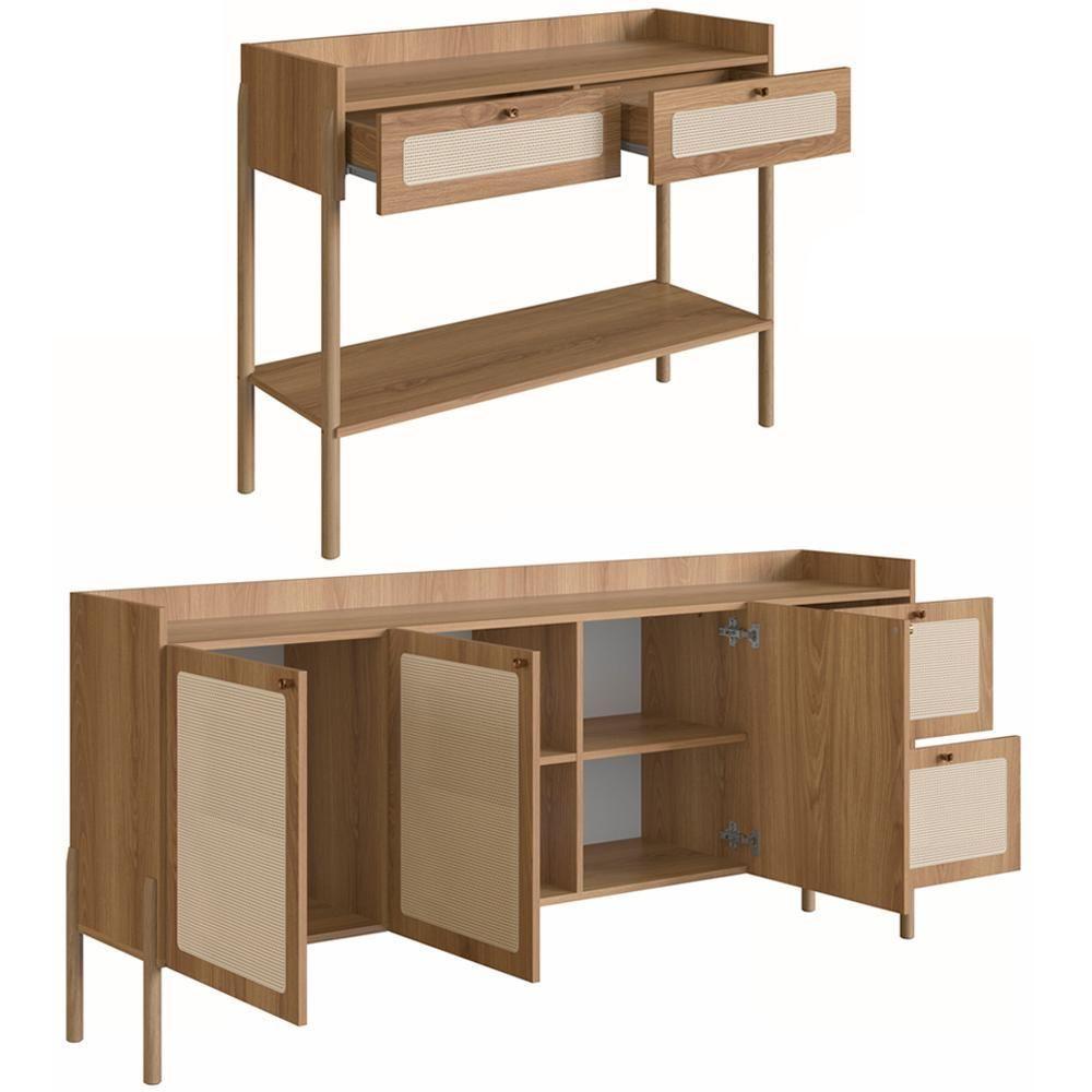 Conjunto Aparador E Buffet Palhinha Hanover Artesano - 8