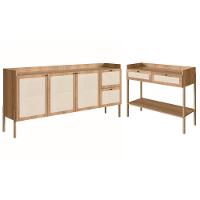 Conjunto Aparador E Buffet Palhinha Hanover Artesano - 1