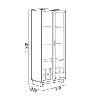 Kit Buffet Áustria Com Cristaleira Malibu Freijó Off White