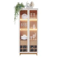 Kit Buffet Áustria Com Cristaleira Malibu Freijó Off White - 7