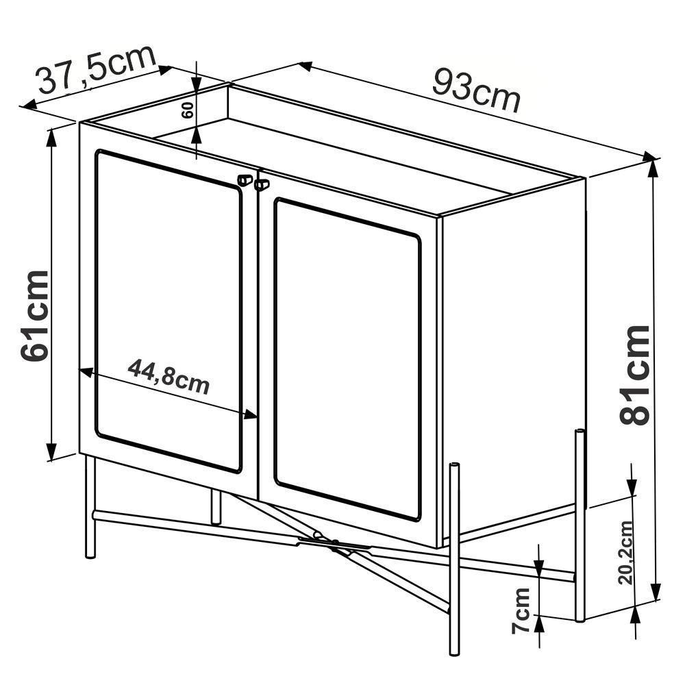 Balcao Cafe Bar 2Portas Palhinha Linha Oslo Hanover Artesano - 8