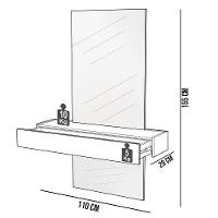 Aparador Suspenso Bari 155x110 D03 Freijó Off White - 2