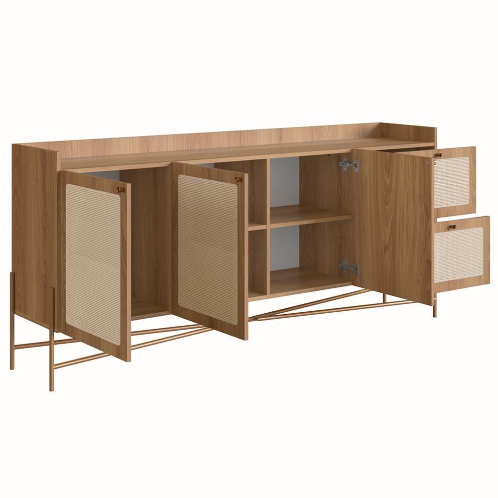 Buffet 3 Portas 2 Gavetas Palhinha Linha Hanover Artesano - 7