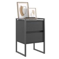 Conjunto Buffet E Gaveteiro Industrial Paris Preto Onix - 9