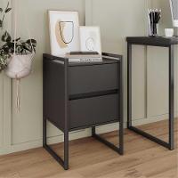 Conjunto Buffet E Gaveteiro Industrial Paris Preto Onix - 13