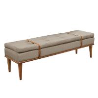 Recamier Londres Luxo Madeira Maciça Castellar Móbile Linho Bege Linho Bege - 1