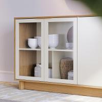 Kit Aparador Com Mesa De Centro Delta C04 Freijó Off White - 3