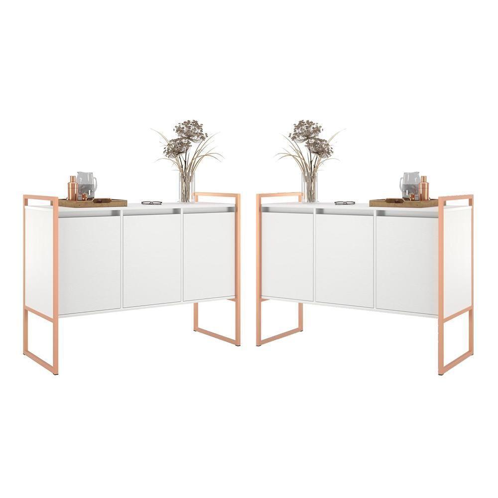 Armario Industrial 3 Portas Branco Cobre Conjunto 2 Peças - 1