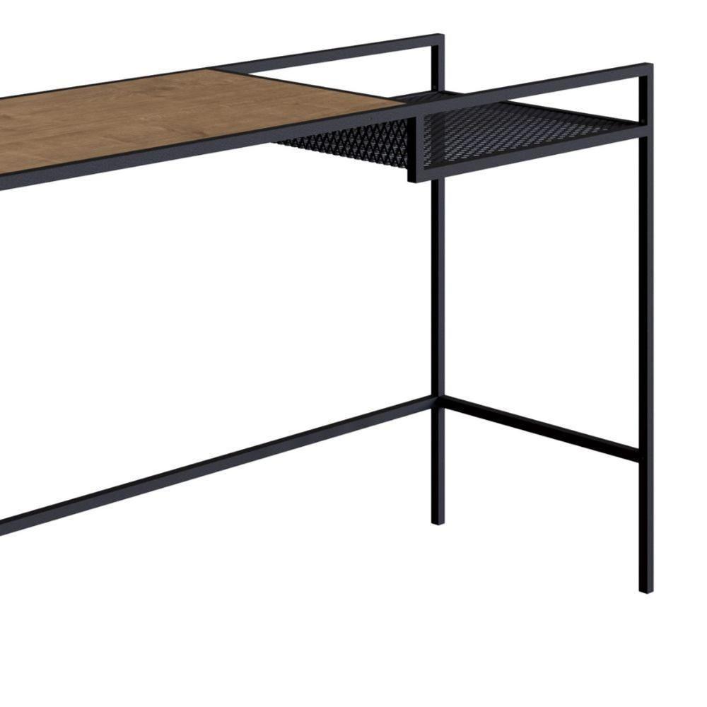Aparador Dinâmico Industrial York Artesano 140 Cm (Largura) Em Mdp Vermont Com Nicho Aço Preto - 5