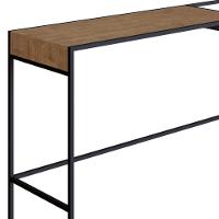 Aparador Dinâmico Industrial York Artesano 140 Cm (Largura) Em Mdp Vermont Com Nicho Aço Preto