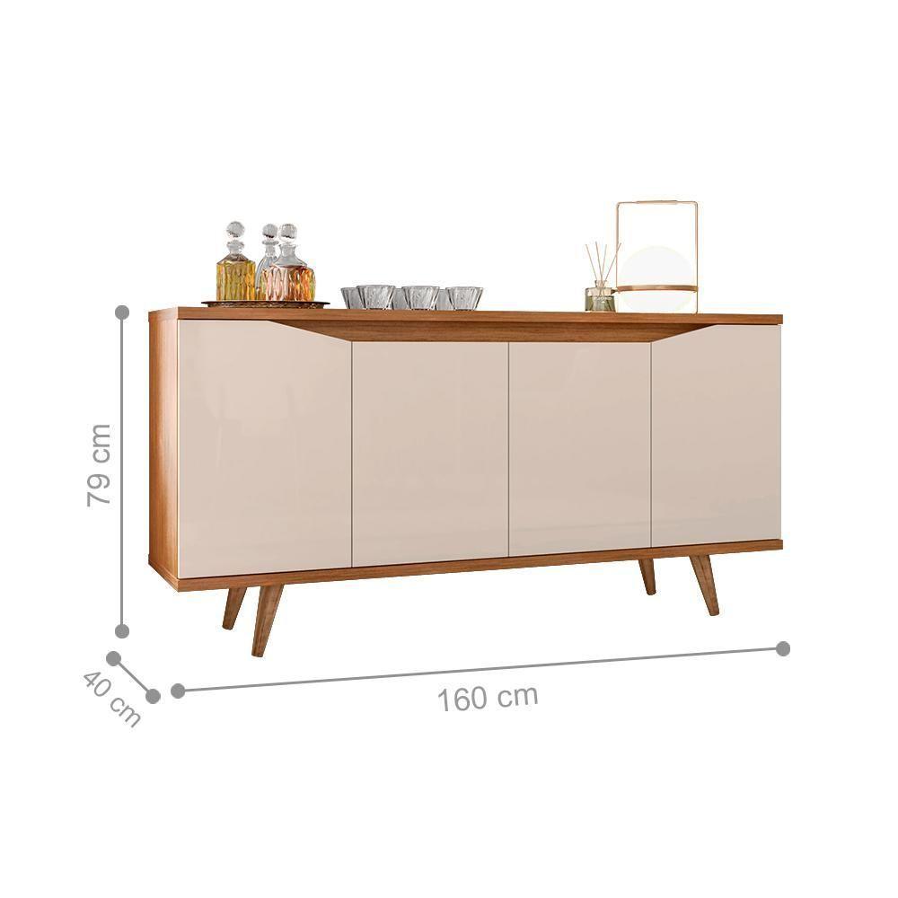 Buffet Louise Off White Cedro 4 Portas - 4