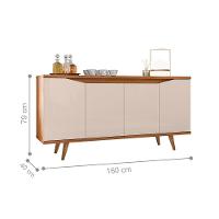 Buffet Louise Off White Cedro 4 Portas - 4