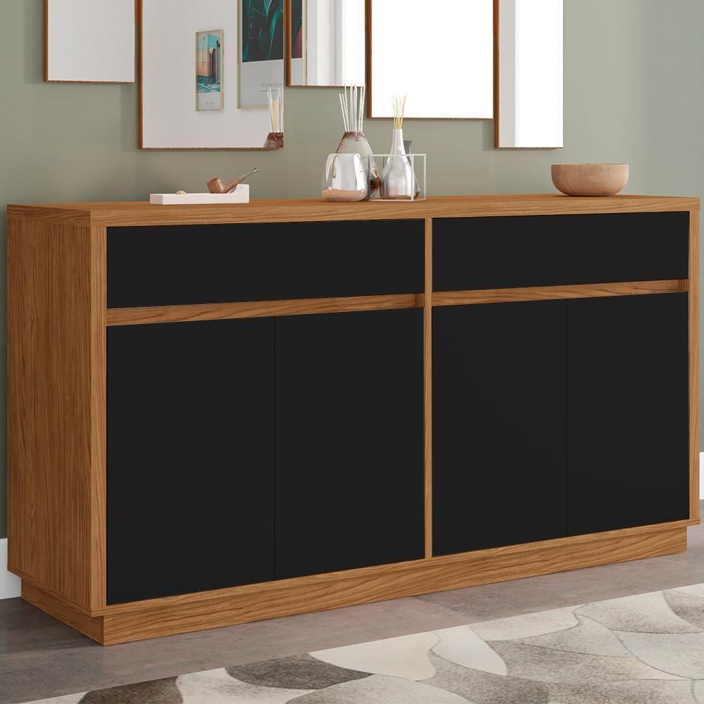 Buffet Para Sala De Jantar Ana N01 Ypê Preto - 4