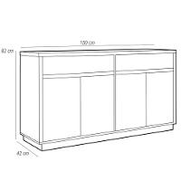 Buffet Para Sala De Jantar Ana N01 Ypê Preto - 2