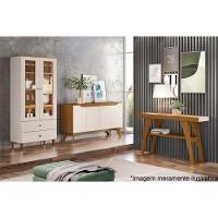 Aparador de Sala Jantar Menphis 1 Prateleira Nature/Off White - Henn - 2