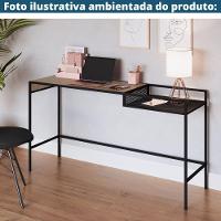 Aparador Dinâmico Industrial York Artesano 140 Cm (Largura) Em Mdp Hanover Com Nicho Aço Preto - 3