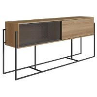 Balcão Buffet Bar Industrial York Artesano 188 Cm (Largura) Em Mdp Hanover Duas Portas Aço Preto - 1