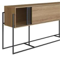 Balcão Buffet Bar Industrial York Artesano 188 Cm (Largura) Em Mdp Hanover Duas Portas Aço Preto - 5