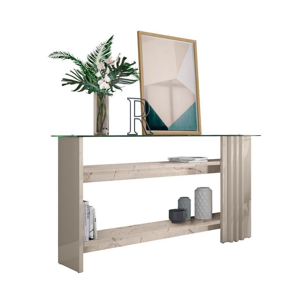 Conjunto Aparador E Mesa De Centro Kassia Calacata Off-white - 4