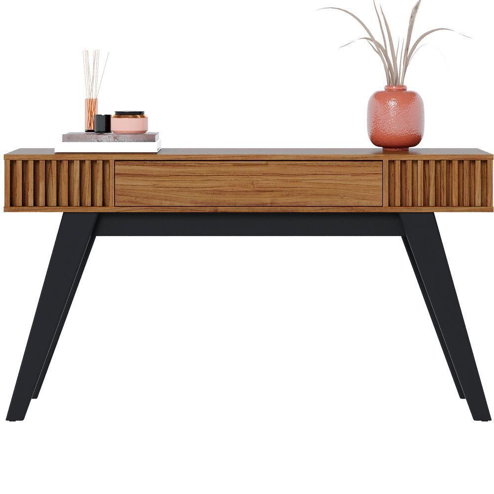 Aparador Para Sala 136 Cm Com Gaveta Riv1525 Noce Milano Clb Noce Milano - 1