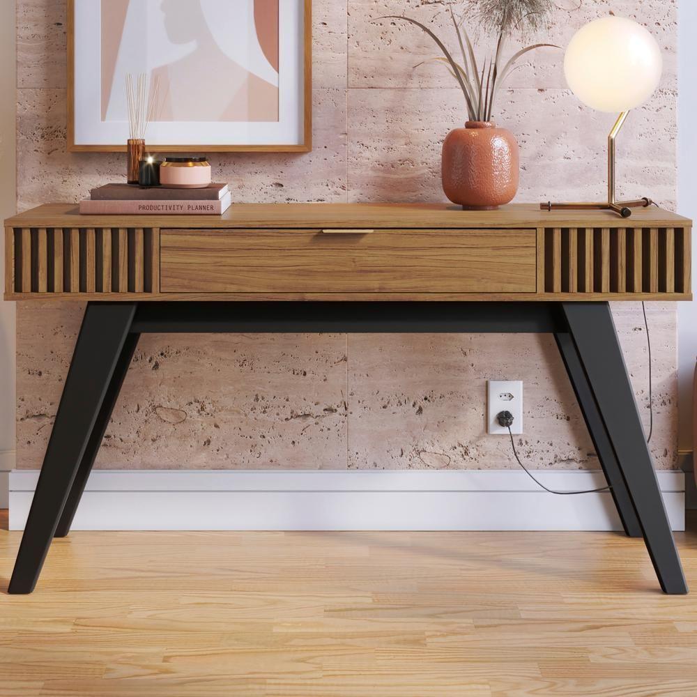 Aparador Para Sala 136 Cm Com Gaveta Riv1525 Noce Milano Clb Noce Milano - 2