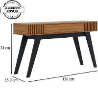 Aparador Para Sala 136 Cm Com Gaveta Riv1525 Noce Milano Clb Noce Milano