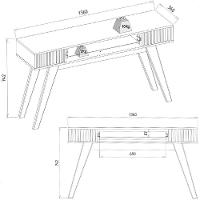 Aparador Para Sala 136 Cm Com Gaveta Riv1525 Noce Milano Clb Noce Milano - 10