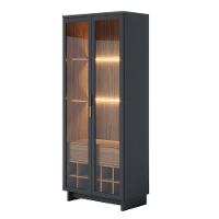 Kit Buffet Áustria Com Cristaleira Malibu Preto Milano - 9