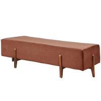 Recamier Zurik Luxo Madeira Maciça Castellar Móbile Linho Terracota - 1