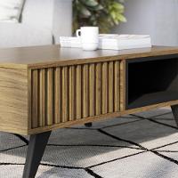 Kit Aparador Com Mesa De Centro Delta C04 Preto Noce Milano