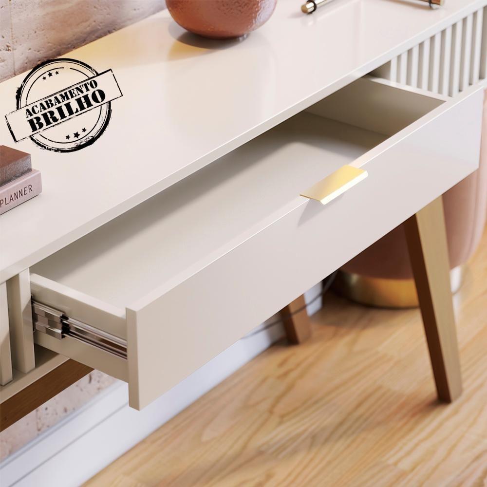 Aparador Para Sala 136 Cm Com Gaveta Riv1525 Off White Clb Off White - 7