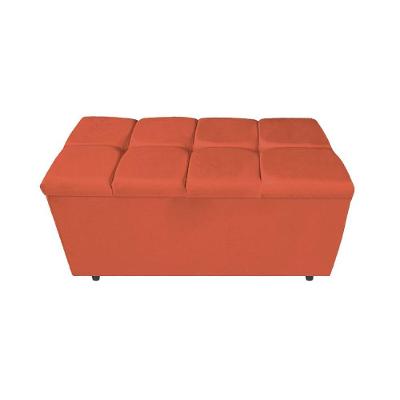 Calçadeira Estofada Manchester 90cm Solteiro Suede Terracota